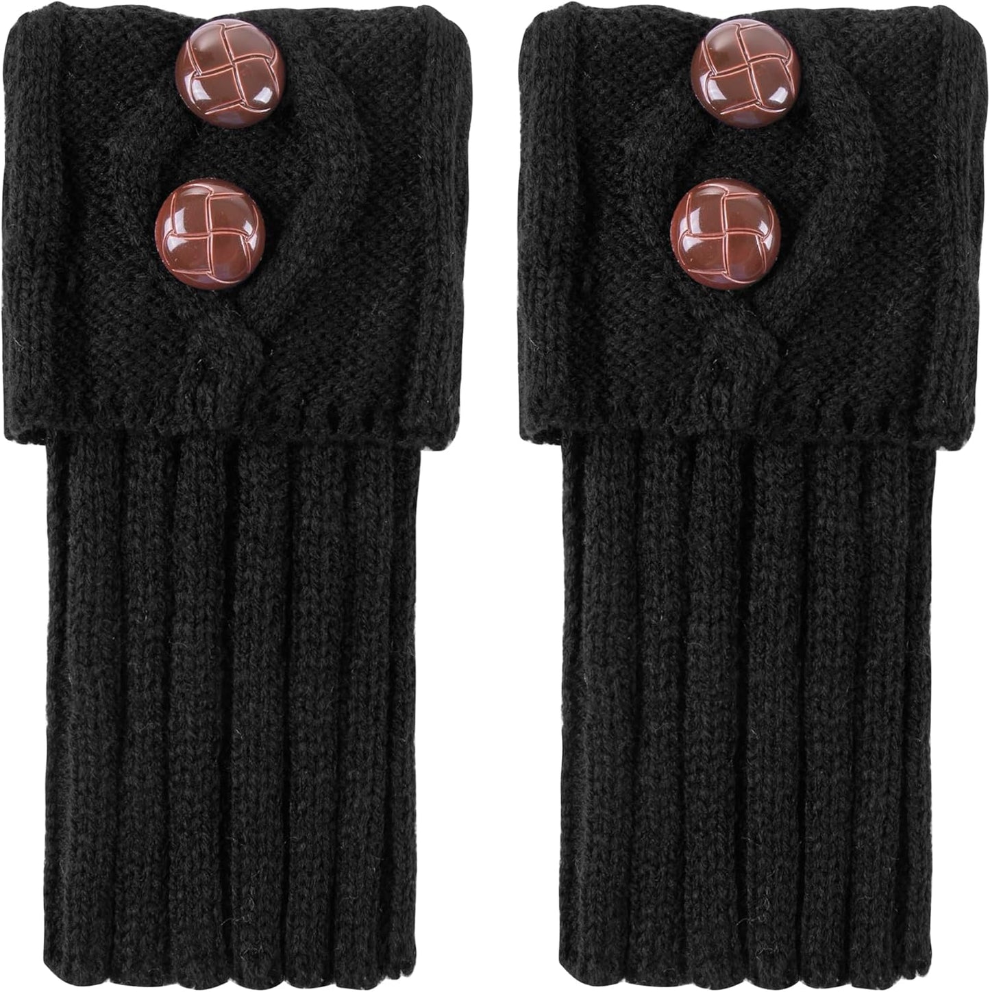 Women Boot Knit Cuffs,Short Crochet Leg Warmers, Variety of Styles Winter Warm Cuff Socks 3 Pairs