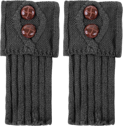 Women Boot Knit Cuffs,Short Crochet Leg Warmers, Variety of Styles Winter Warm Cuff Socks 3 Pairs