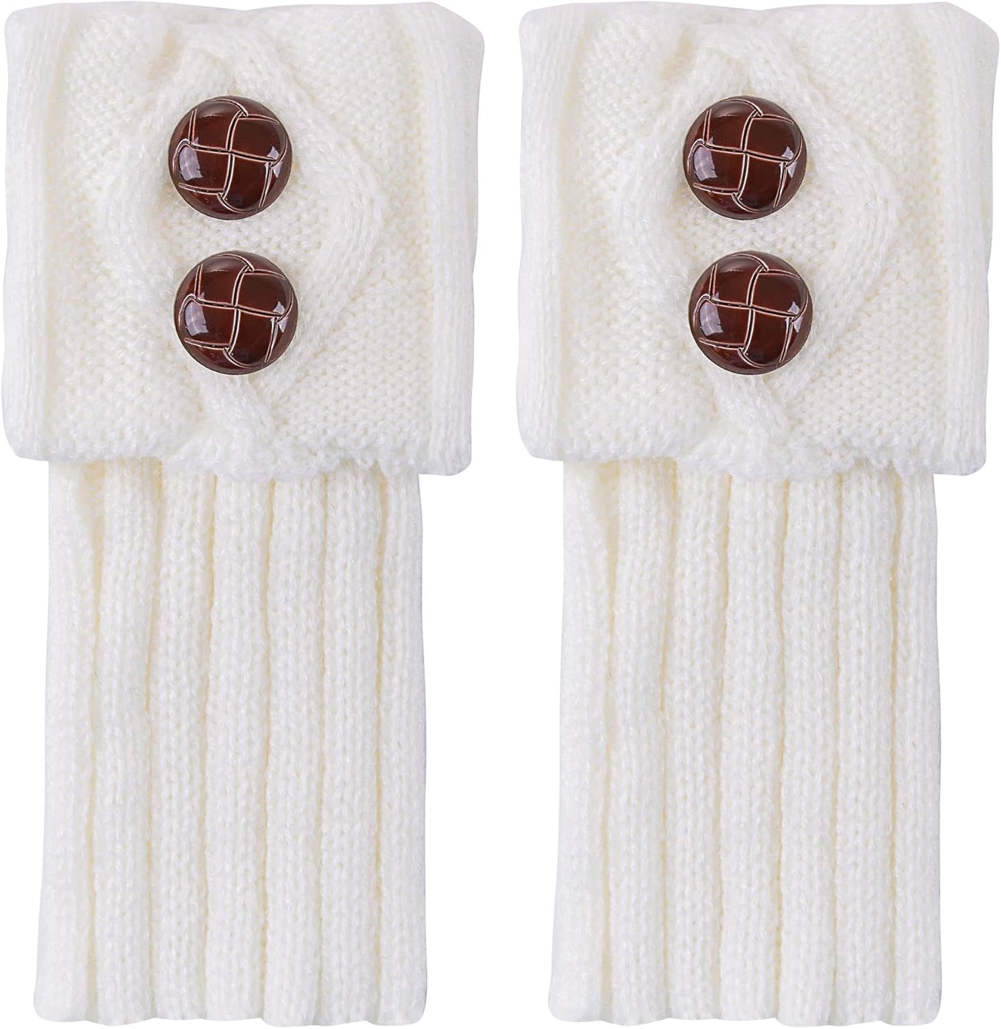 Women Boot Knit Cuffs,Short Crochet Leg Warmers, Variety of Styles Winter Warm Cuff Socks 3 Pairs